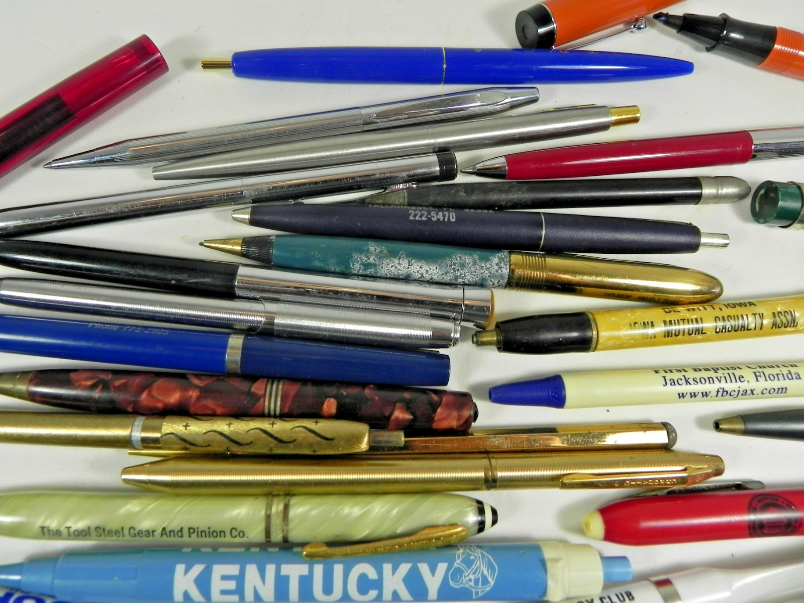 Large Lot of Vintage Advertising, Sheaffer, Fountain, Mechanical Pens & Pencils