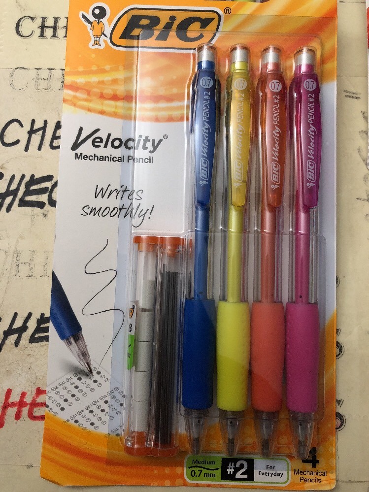 6X BIC Velocity Original Mechanical Pencil, Medium Point (0.7mm), 4-Count