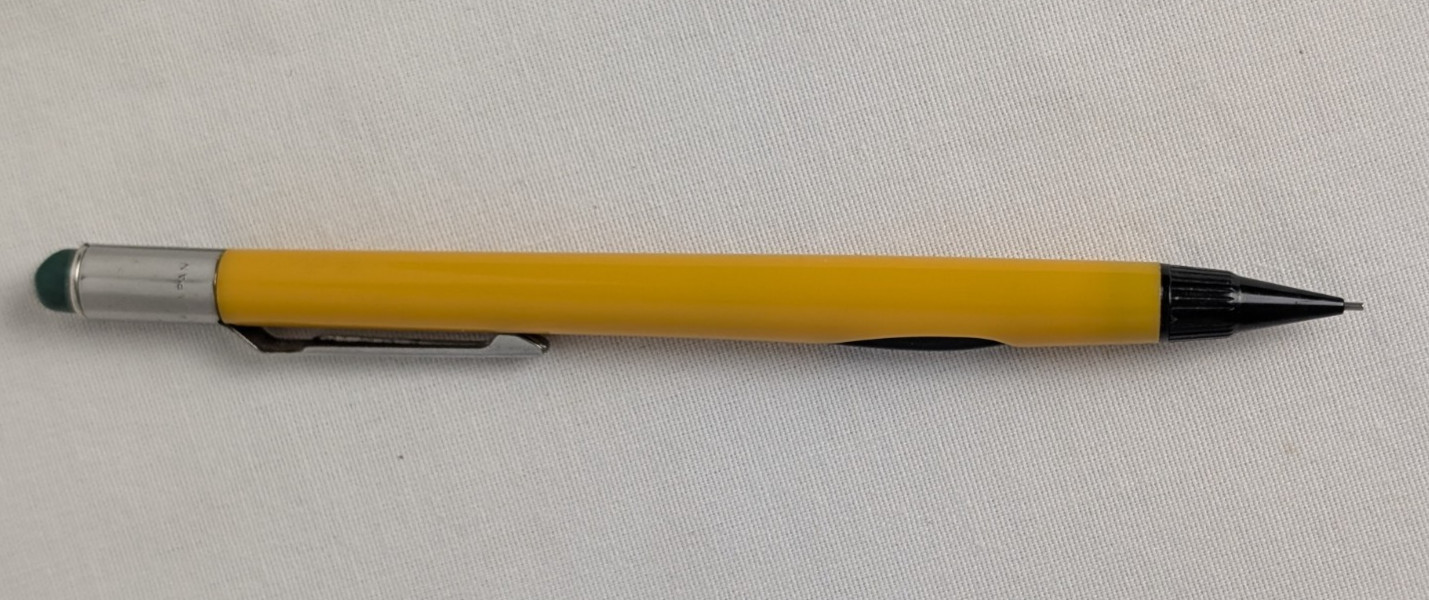 Vintage Pentel PD345 Solid Yellow Quicker Clicker Pencil