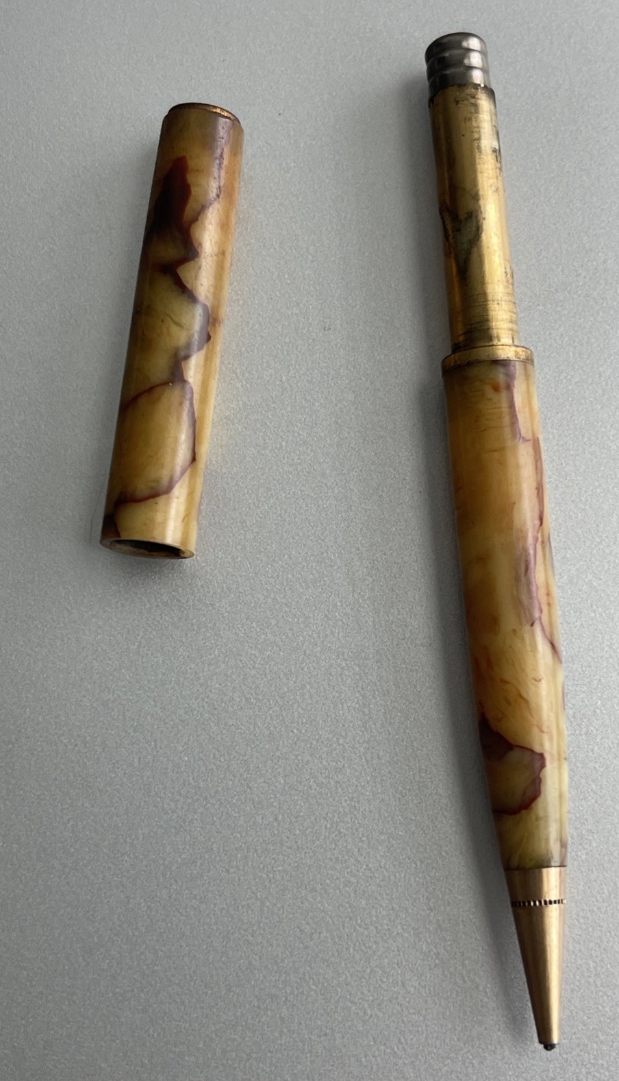 Vintage Parker Duofold Mechanical Pencil Twist Gold Accent -Working