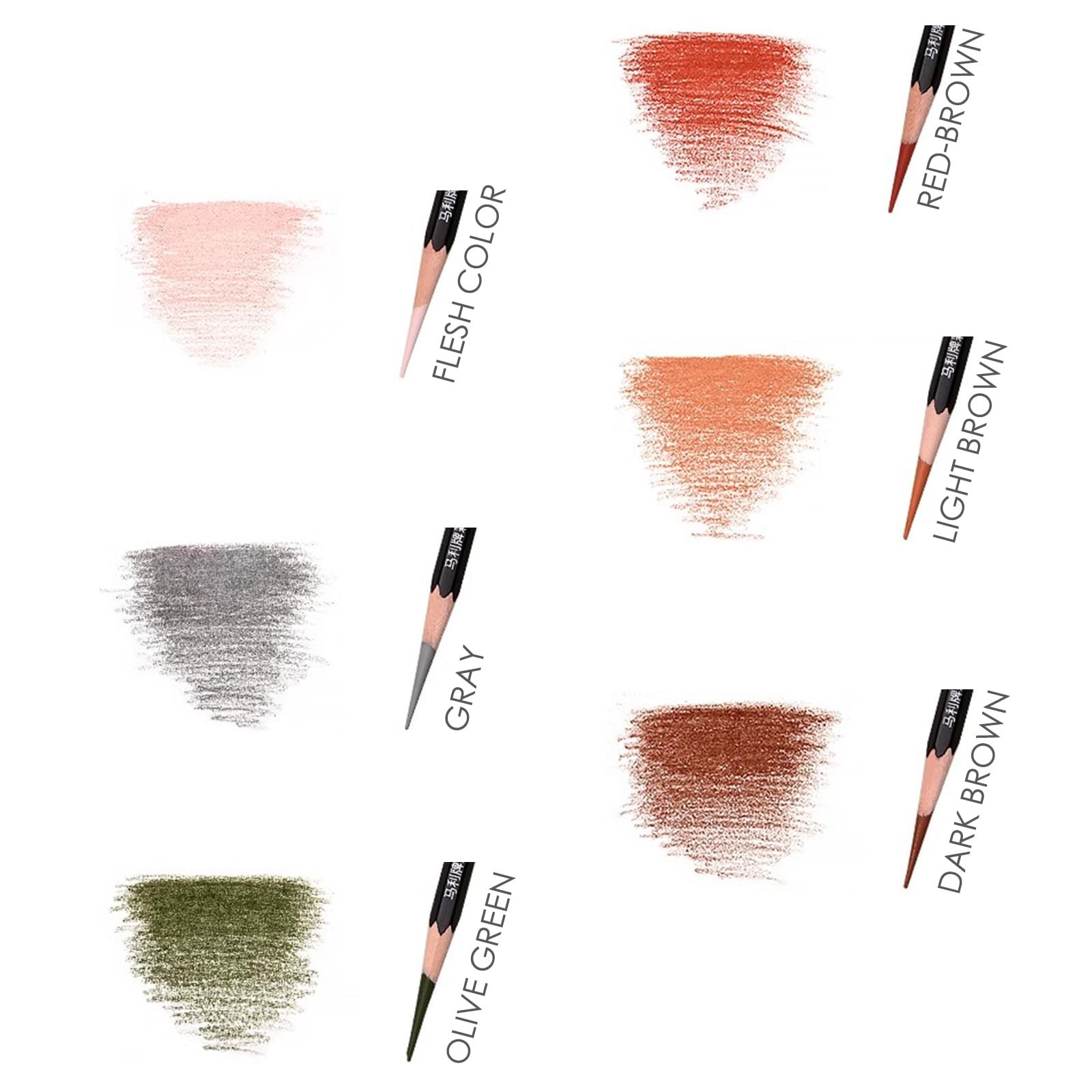 Marie’s Colored Charcoal Pencils Set, 6 12 Count (Pack of 1), Multicolor