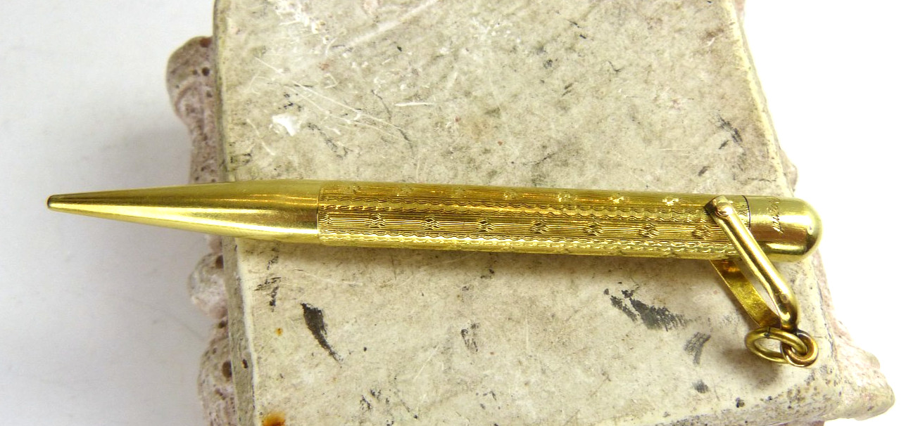 Antique Mabie Todd Fyne Poynt Mechanical Pencil Gold Filled Estate Find !