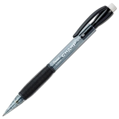 Champ Mechanical Pencil, (0.5mm) Lead Size 1 Count (Pack of 12) Black 0.5 mm