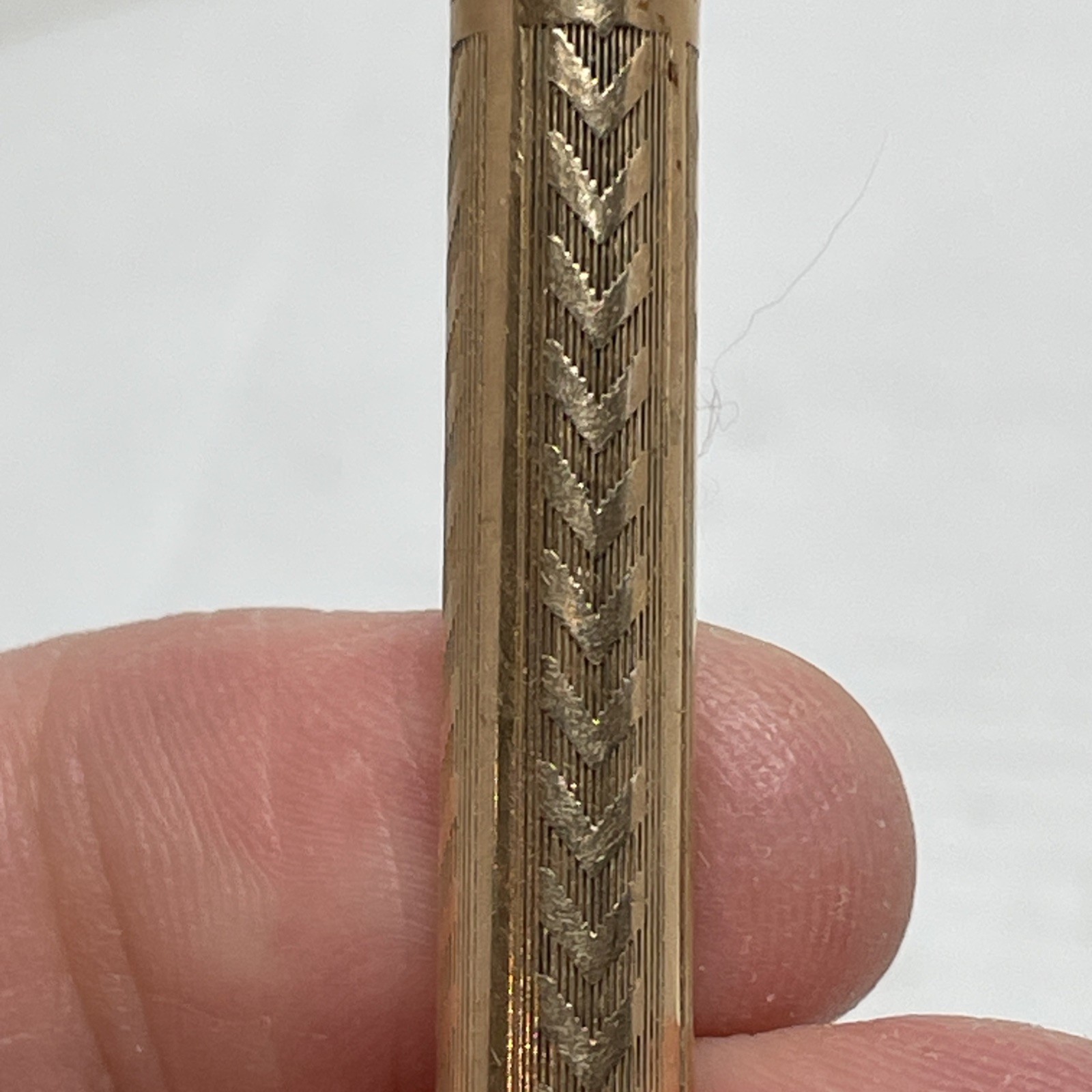 Wahl Eversharp Gold Filled Mechanical Pencil 1930 Herringbone Art Deco Inscribed