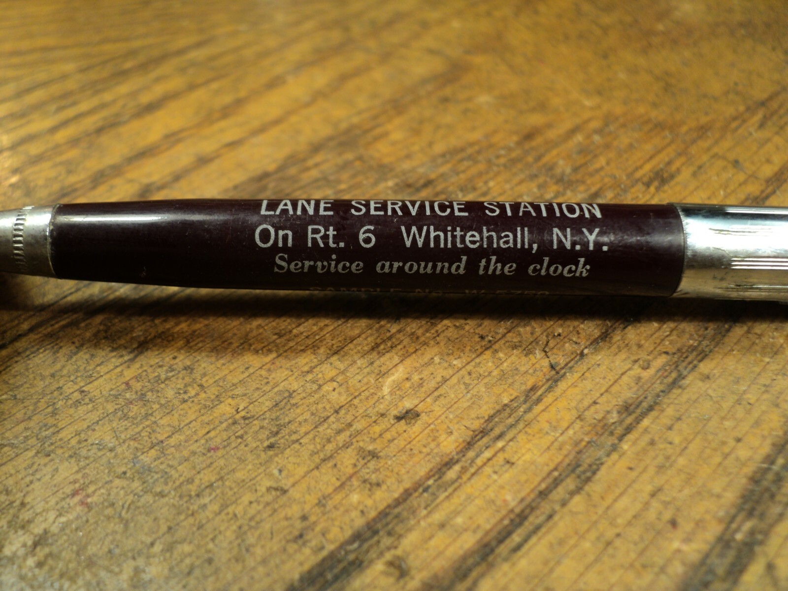 Vintage Vernon Mechanical Pencil Mobile Lane Service Station Whitehall NY