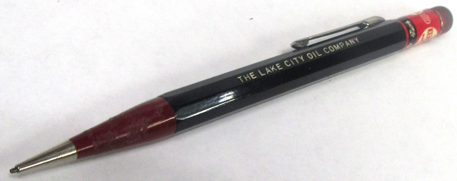 1930s KENDALL OIL Lake City 5.75″ can top Autopoint Mechanical Pencil works xz