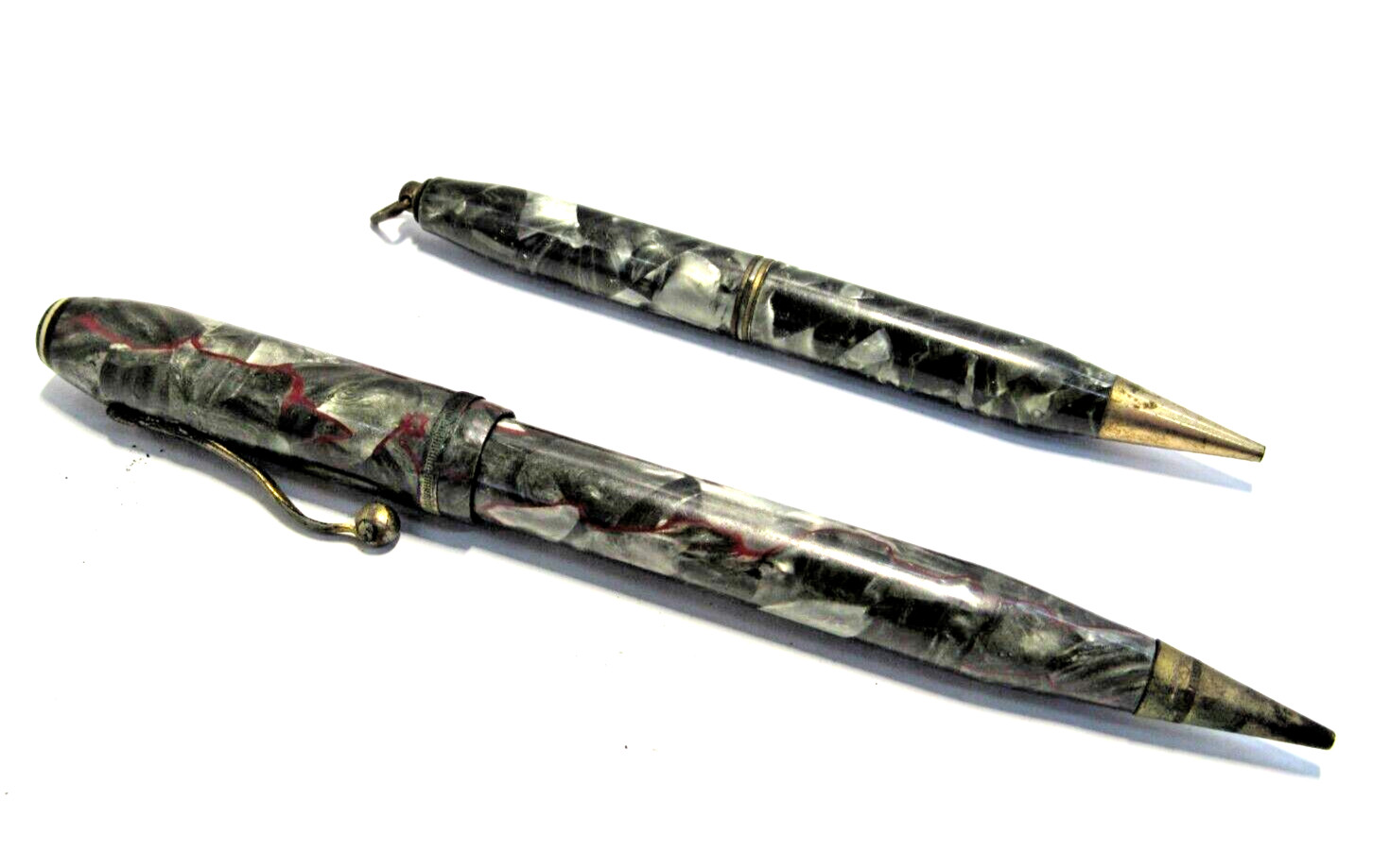 Vintage Wearever Pen and Mechanical Pencil Set Multicolor Celluloid As Is -A9