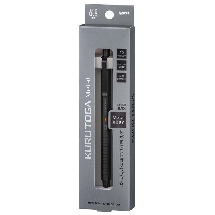 Uni Kuru Toga Metal Mechanical Pencil 0.5mm M5-KH1P24 Nocturne Black