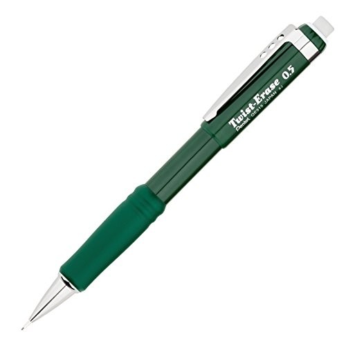 Twist Eraser III Mechanical Pencil Color: Green (QE515D) 1 Count (Pack of 1)
