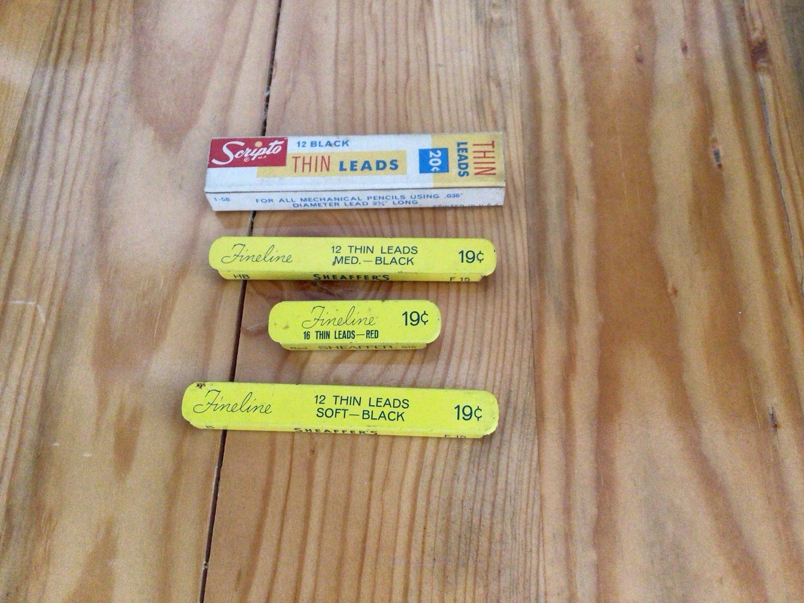 Vintage Estate Scripto & Sheaffers Fineline Thin Pencil Leads