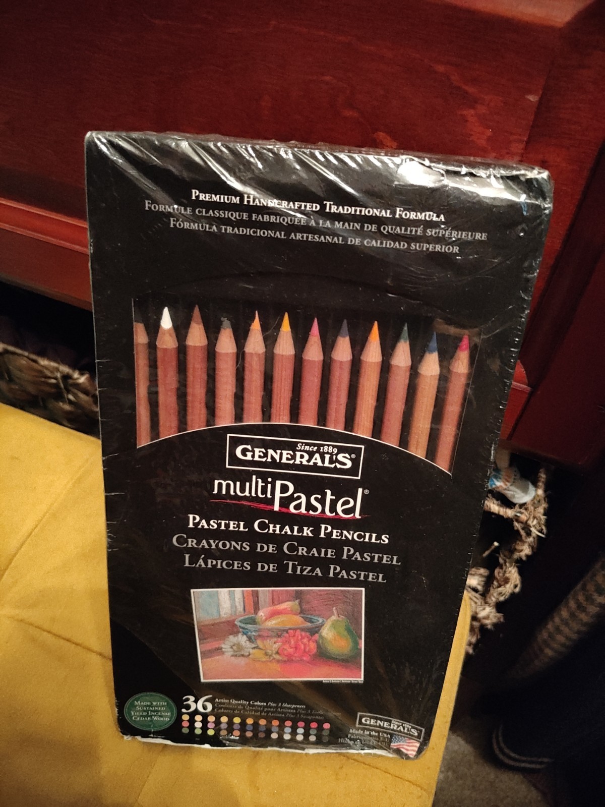 New General’s MultiPastel (R) Chalk Pencils 36/Pkg-Assorted Colors Rare Drawing