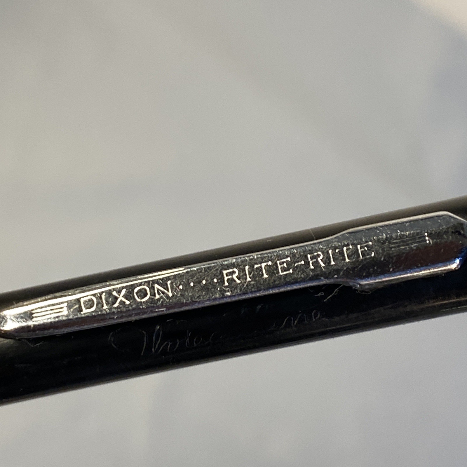 Dixon Rite-Rite Mechanical Pencil Vintage Black And Chrome 5 3/8”