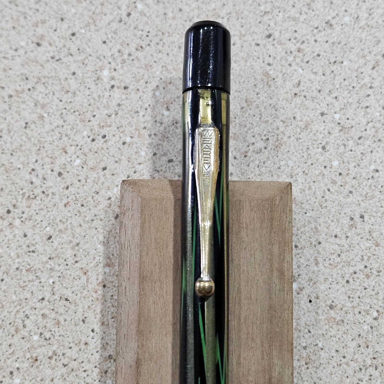 Wearever “Year Round” Green & Black Pattern Visible 5-3/4 Inch Mechanical Pencil