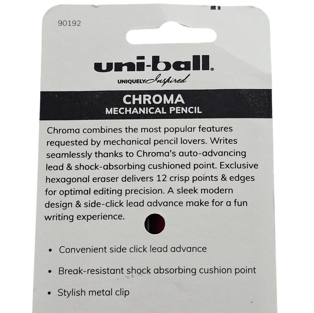 2 Uni-Ball Chroma Mechanical Pencils 0.7mm Auto Lead Advance Shock Absorbing