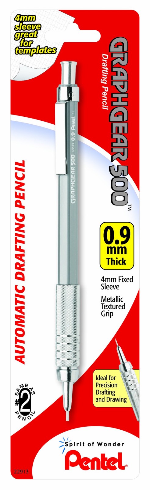 Pentel Technical Drafting Pencil Light Grey 0.7mm Refillable Industrial Design