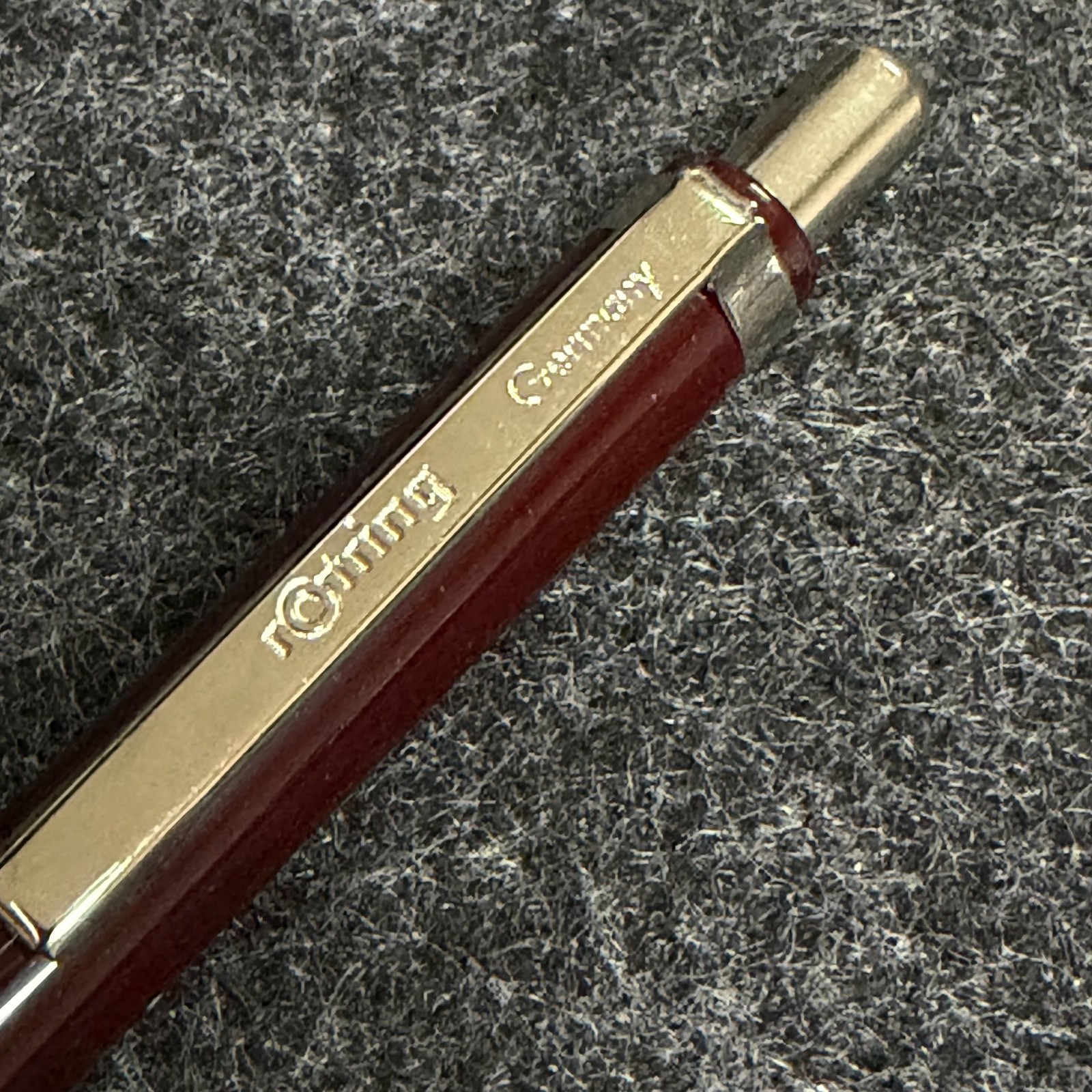 Vintage rOtring T 0.5mm Burgundy Mechanical Pencil Germany NOS