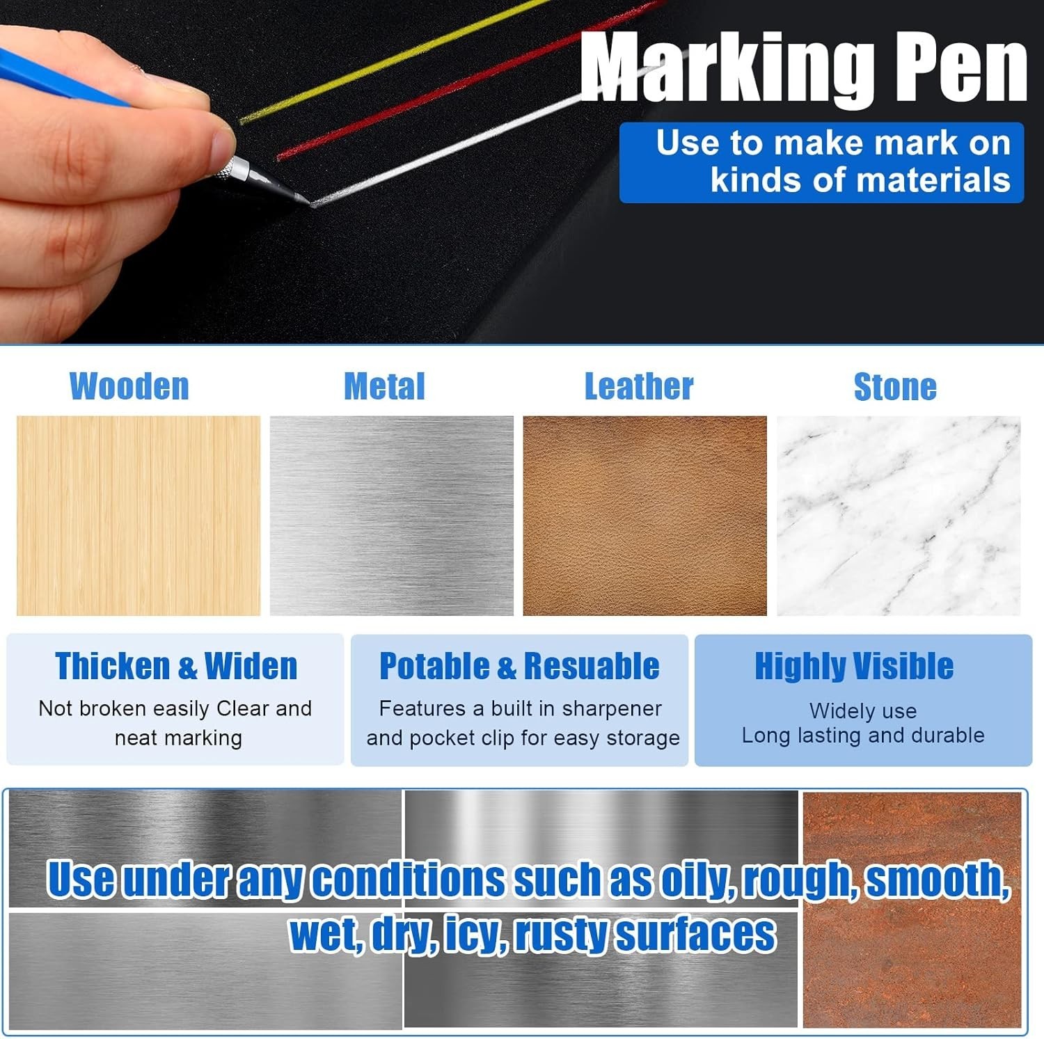 2 Pcs Welders Pencil with 48 PCS round Refills Mechanical Pencils Metal Welding