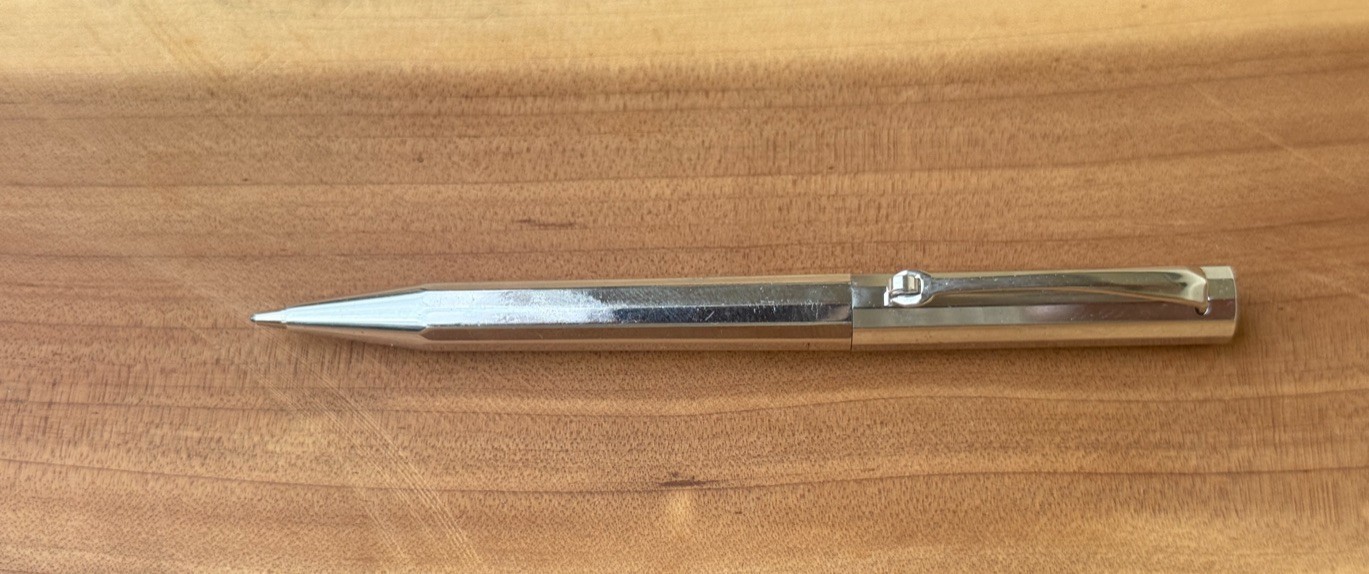 Vintage Omas 12 Side Faceted Sterling Silver Mechanical Pencil Made in Italy