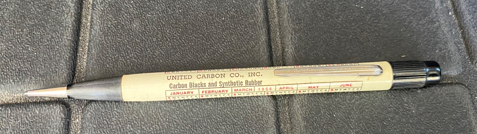Vintage Mechanical Pencil 1956 United Carbon Corp w/Erasers & Lead