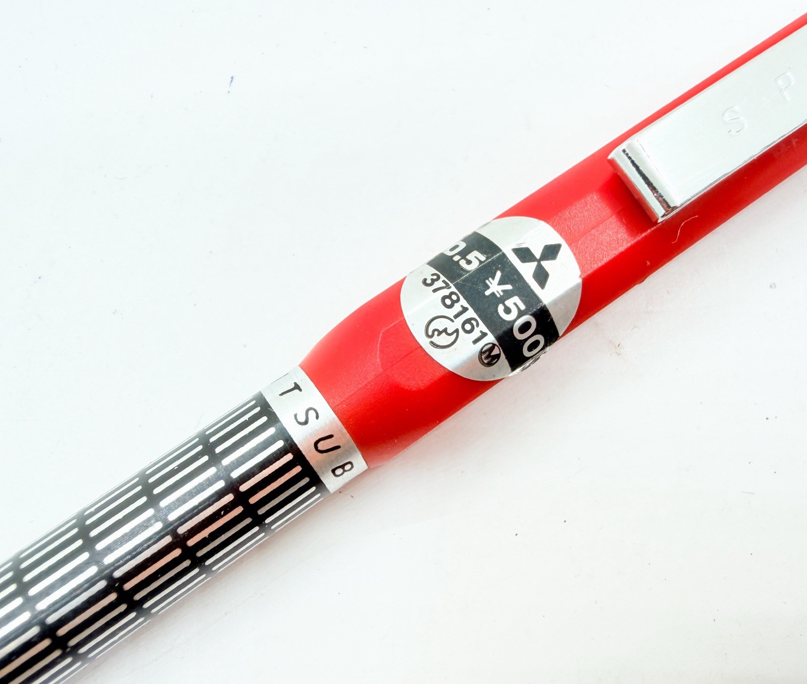 Vintage mitsubishi uni boxy mechanical pencil 0.5mm Red Japan Made