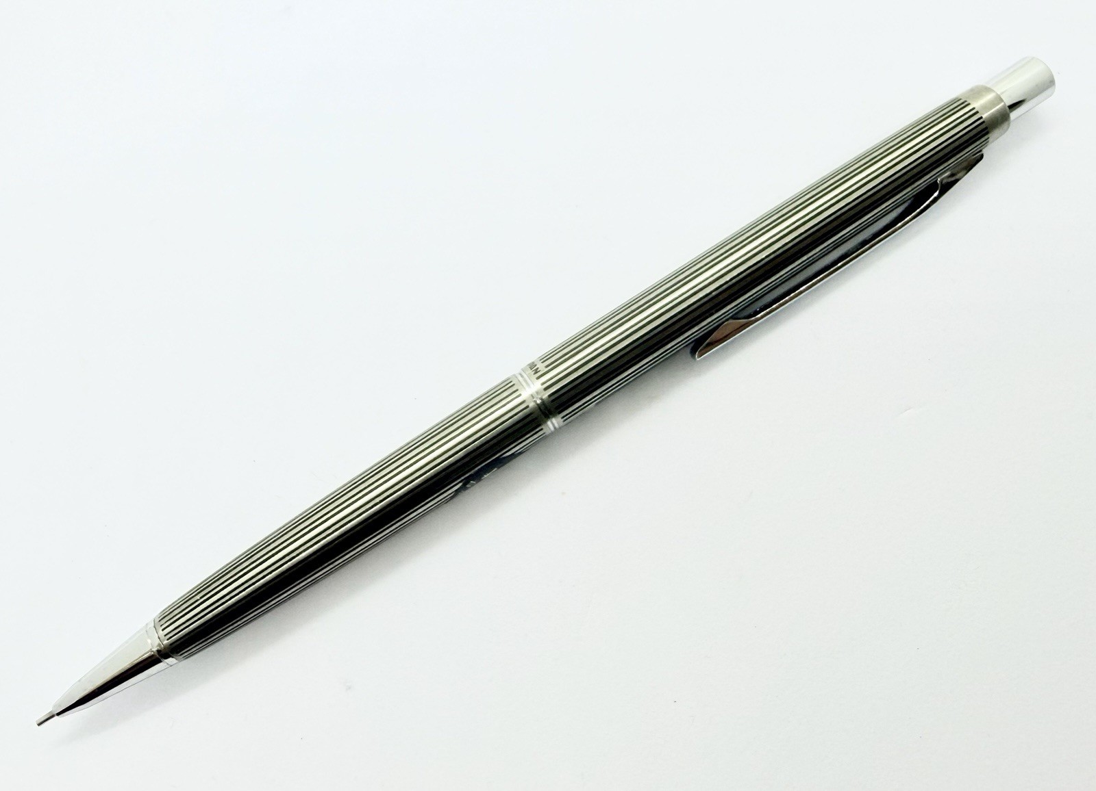 NOS pilot Mechanical Pencil Etching black stripes 0.3mm Full Metal etched