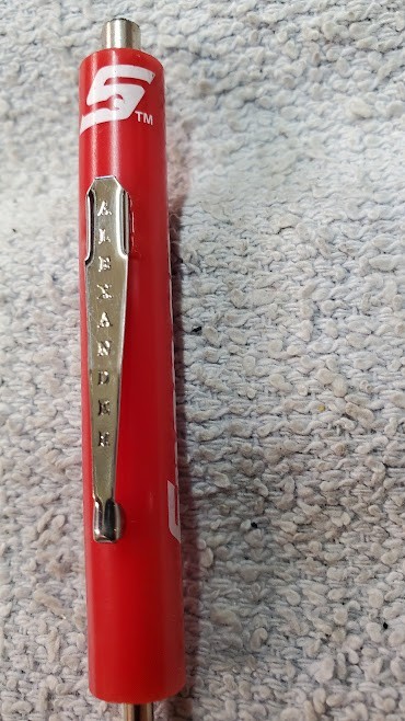 Vintage Snap-On Tools Red and White Mechanical Pencil, And Pocket Screwdriver