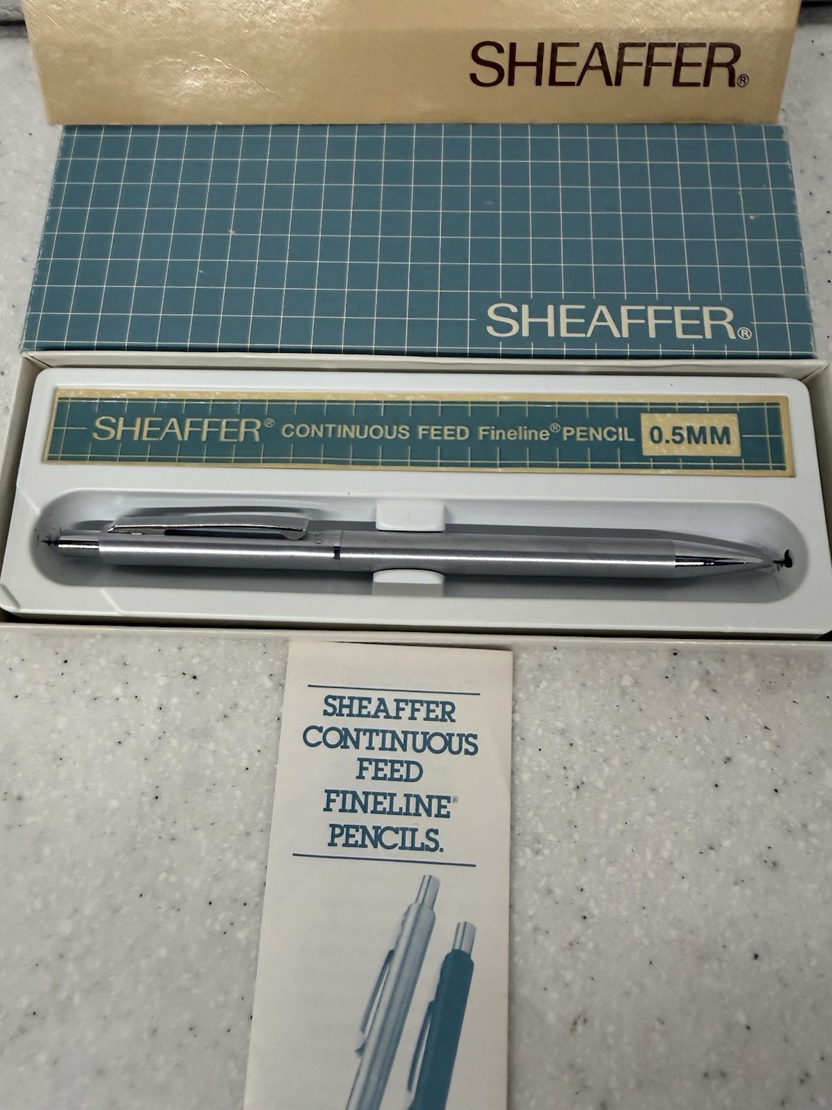Vintage Sheaffer Fineline Mechanical Pencil 0.5mm Chrome Color New In Box