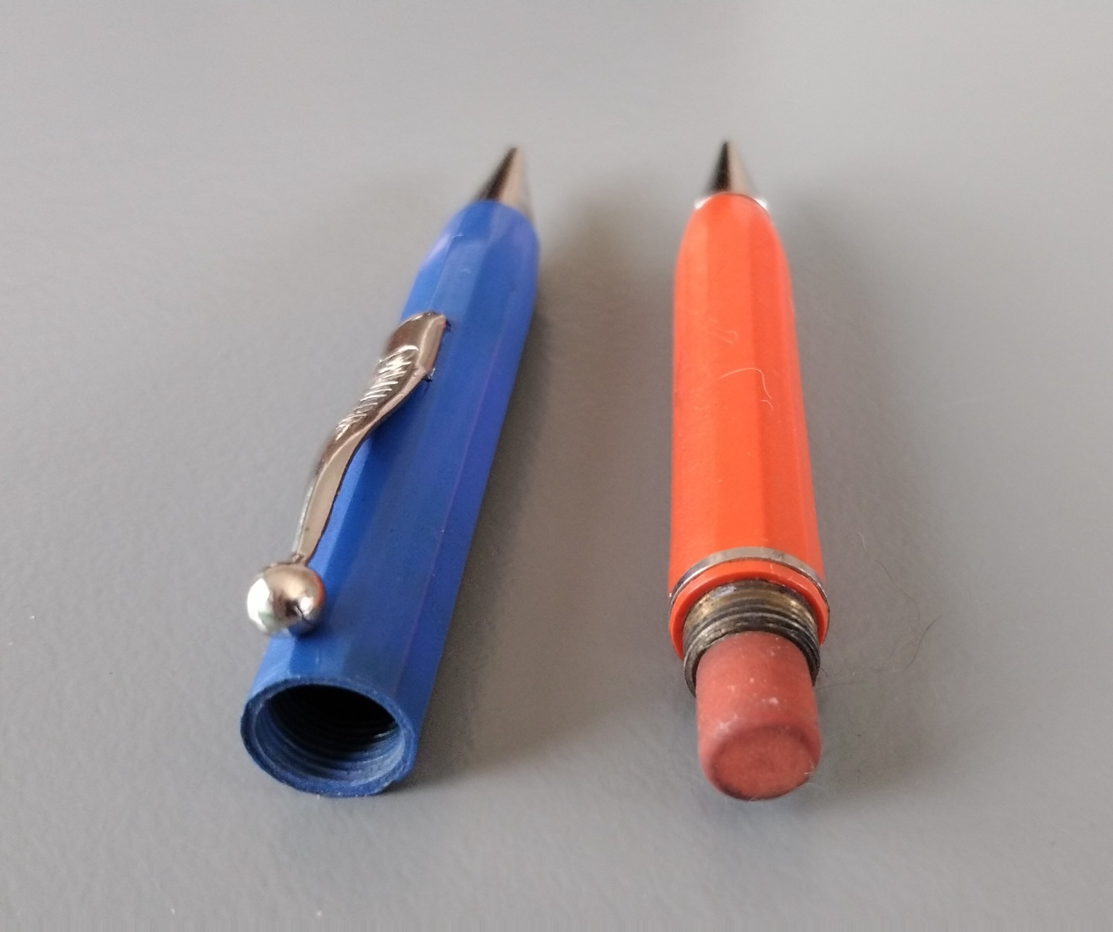Vintage 1920s Onward Dual Tip Medianical Pencil Blue & Orange Working Pen