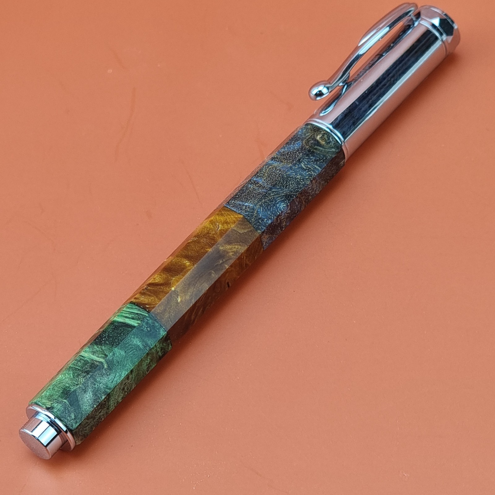 Hand Crafted Water based Ballpointpen with Octagonal Wood Barrel