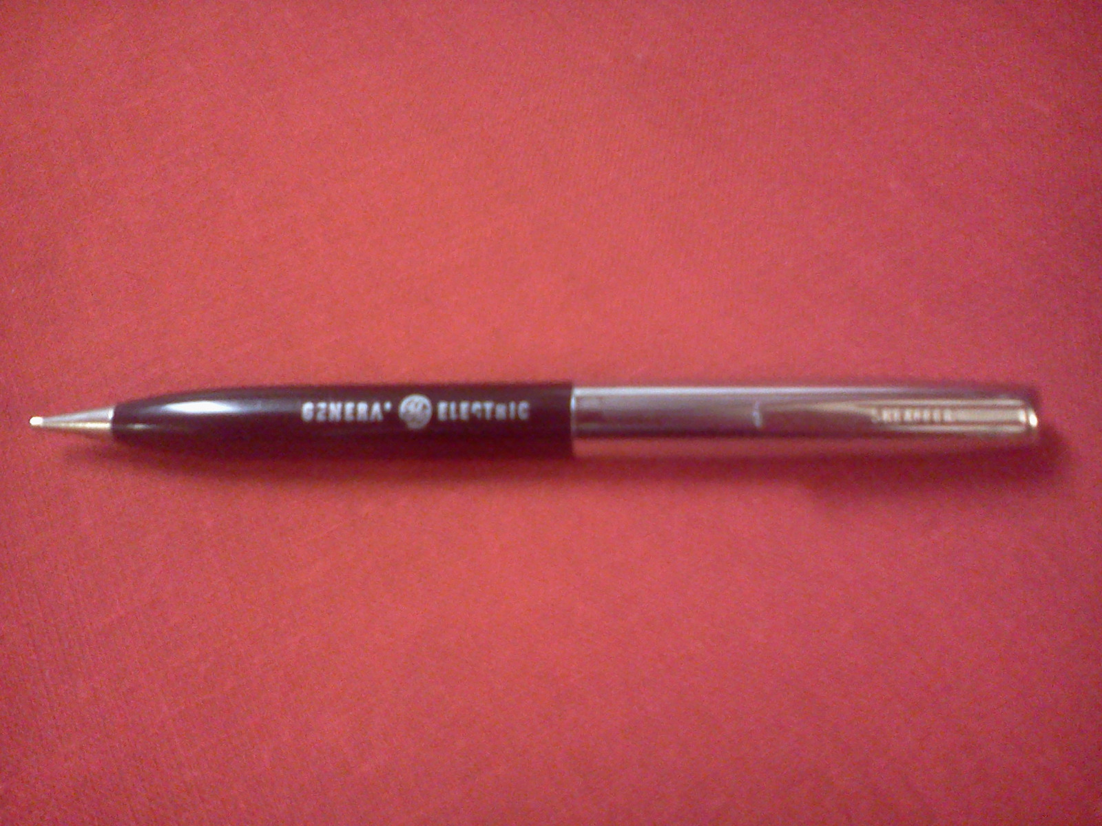 1970S VINTAGE SHEAFFER CHROME & BLACK MECHANICAL ADVERTISING PENCIL – GE
