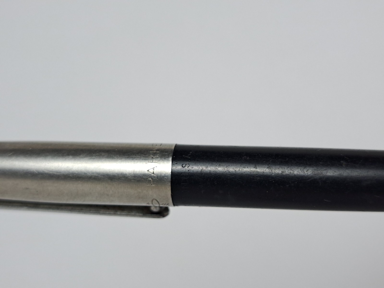 Vintage PARKER 21 Gray Chrome Trim Black Mechanical Pencil
