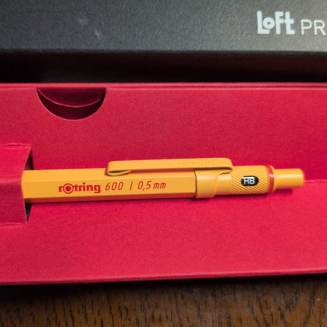 Rotring 600 Mechanical Pencil 0.5mm Yellow Japan LOFT Limited w/ Leads New