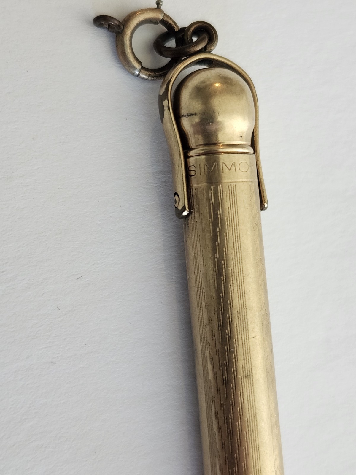 Vintage Simmons Gold-Plated Mechanical Pencil Mini Pocket Size Keychain