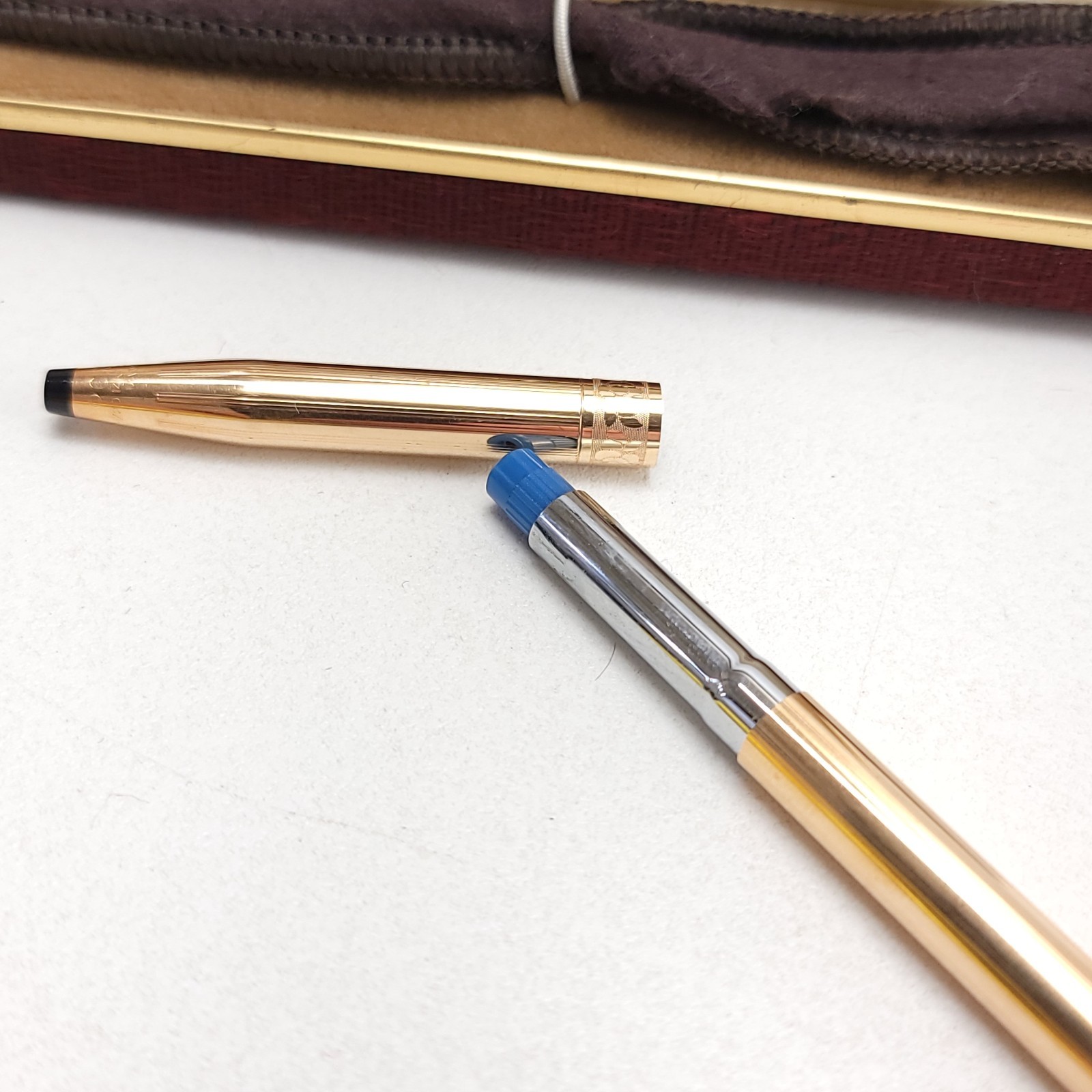 CROSS 14kt Gold Filled Rose Design Pen Needs Cartridge MCM Office Desk