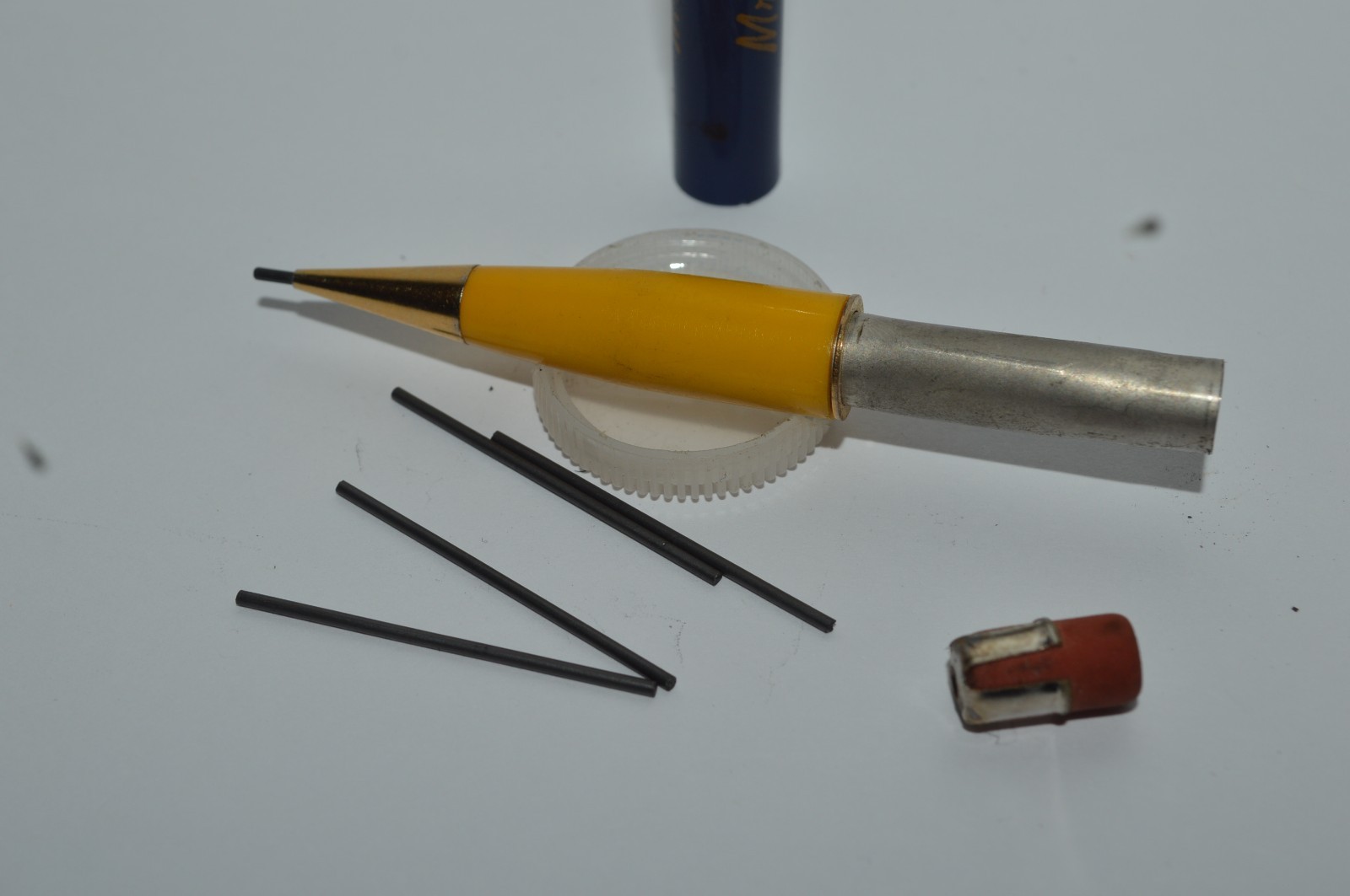Planters Mr. Peanut Mechanical Pencil 1.1mm Red Barrel Made In USA Circa 1960’s