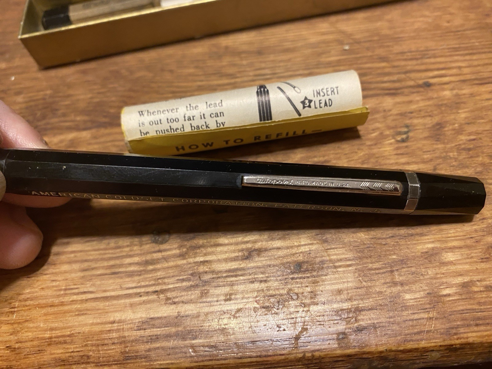 Vtg Autopoint Mechanical Pencil NOS. Complete. American Coldset Corporation.