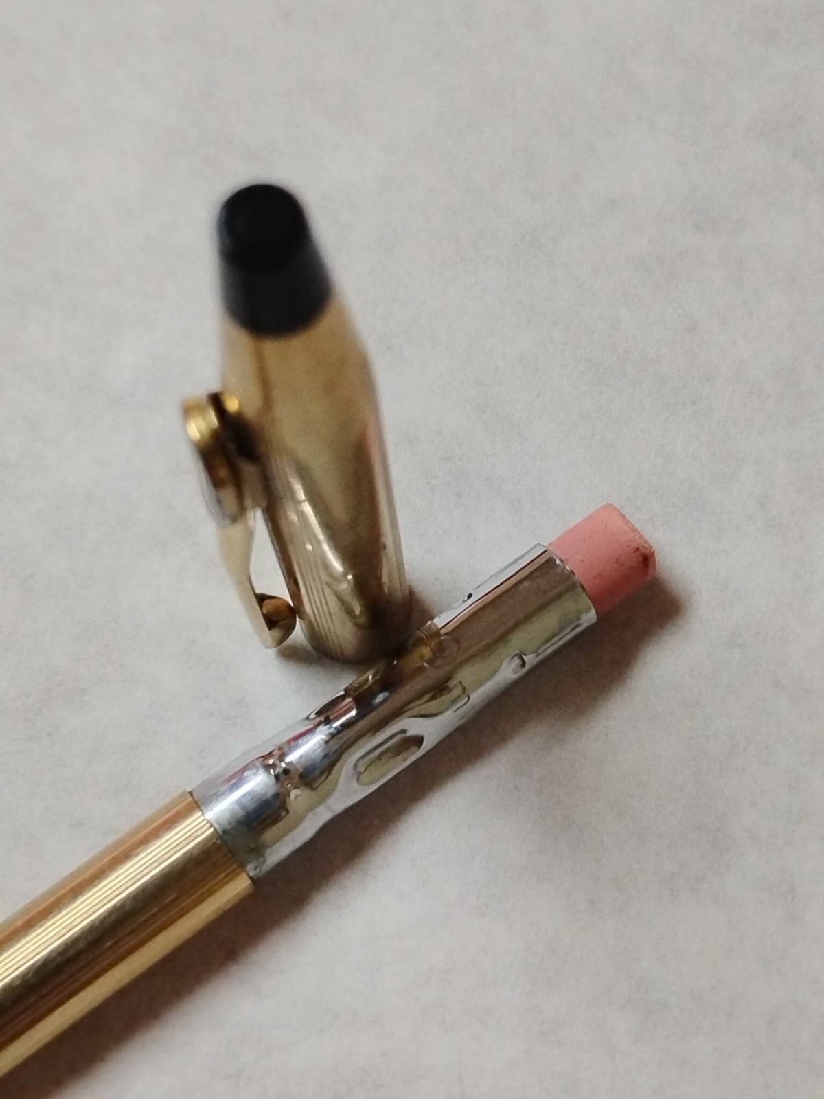 VTG Cross 10k Gold Filled Pencil with J&L Steel Logo Works-sm Dent L0#