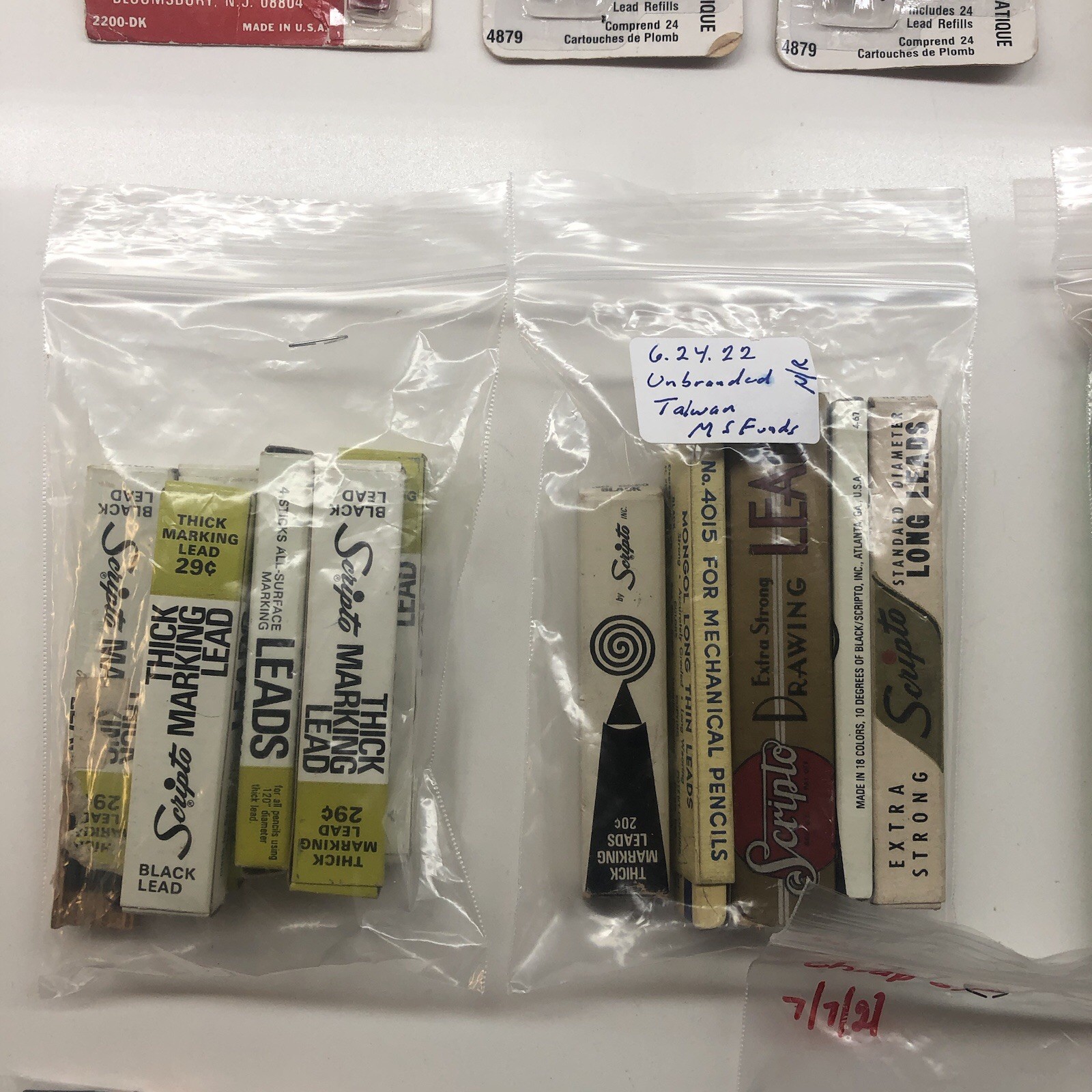 Vintage Mechanical Pencil Lead Eraser Lot