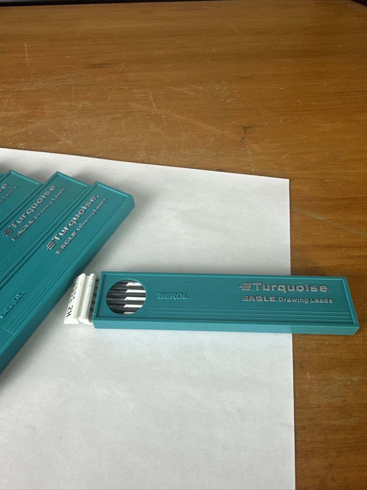 Berol Turquoise Eagle Drawing Leads Lot Of 5 Packs w/ 12 ea #2375 2H NOS