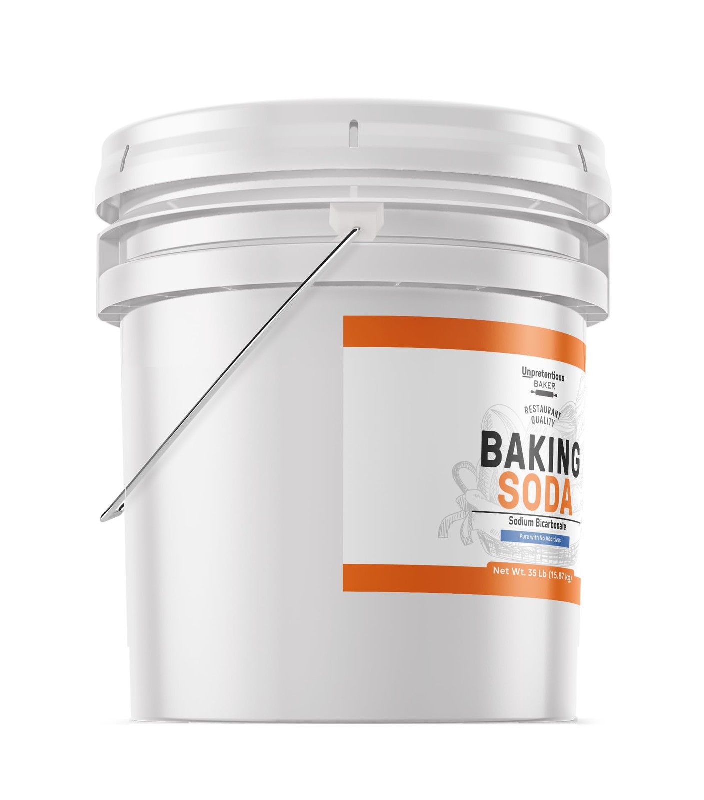 Unpretentious Baker Baking Soda 3.5 Gallon Bulk 35 Lbs Bucket Powder _ SALE OFF