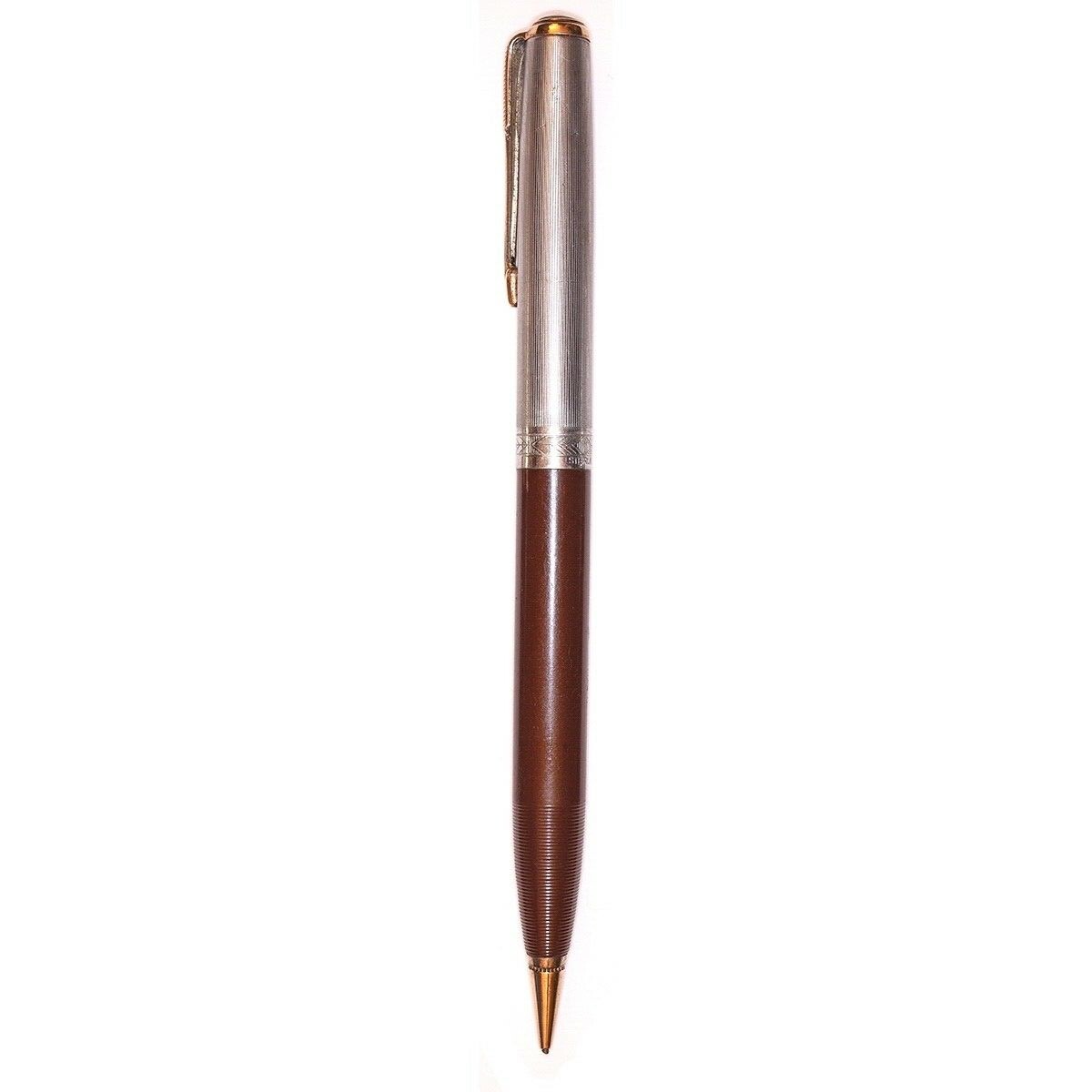 Parker 51 Heritage Cordovan Brown Sterling Silver Cap Mechanical Pencil 1940 9mm