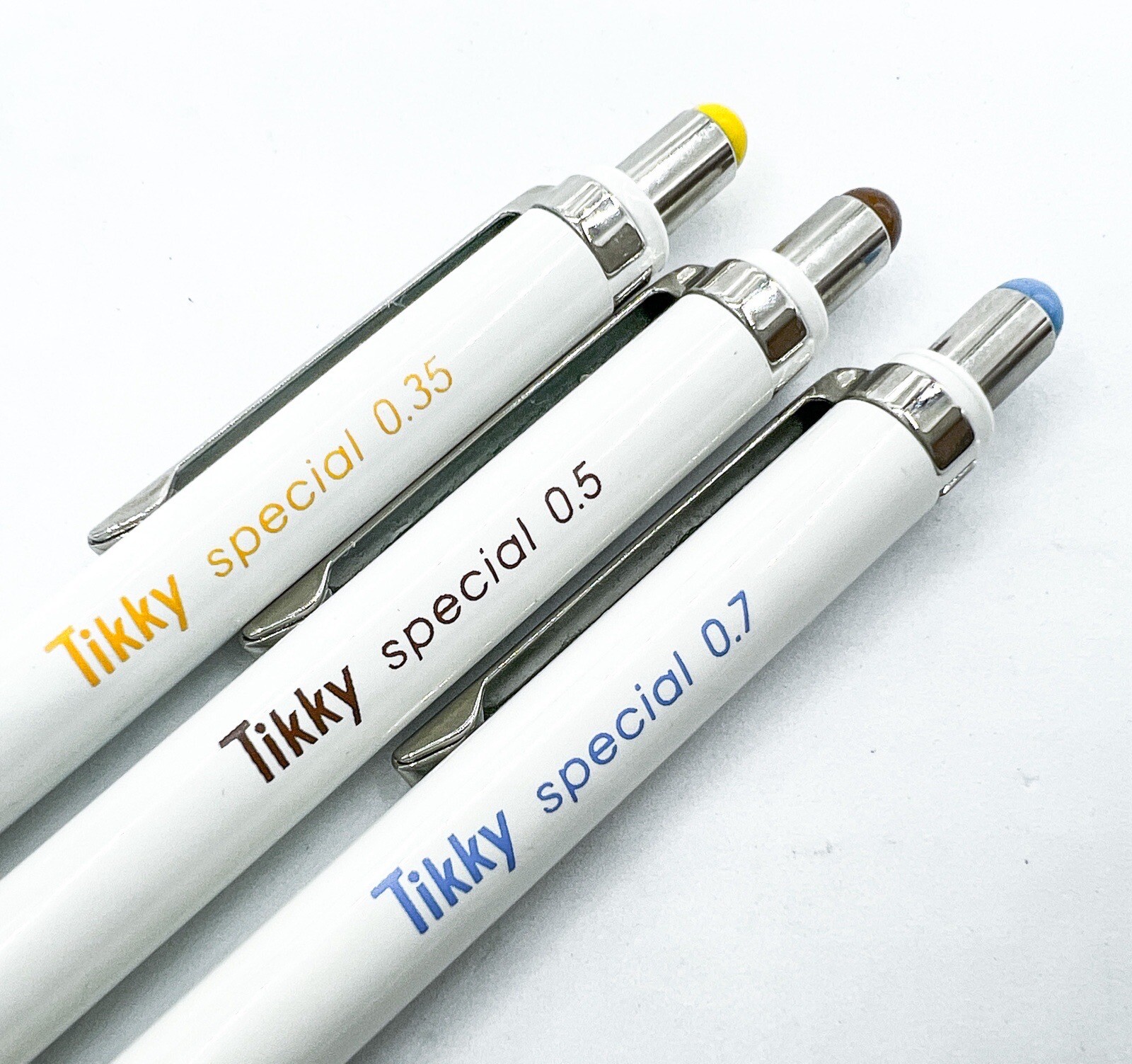 NOS Rotring Tikky Special white 3pcs set Mechanical pencil With Pouch