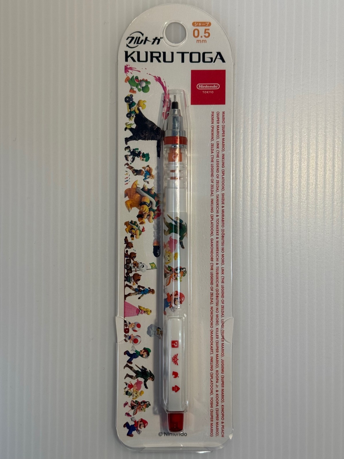 Mechanical pencil 0.5mm uni Kurutoga Mario Zelda Splatoon Nintendo Japan