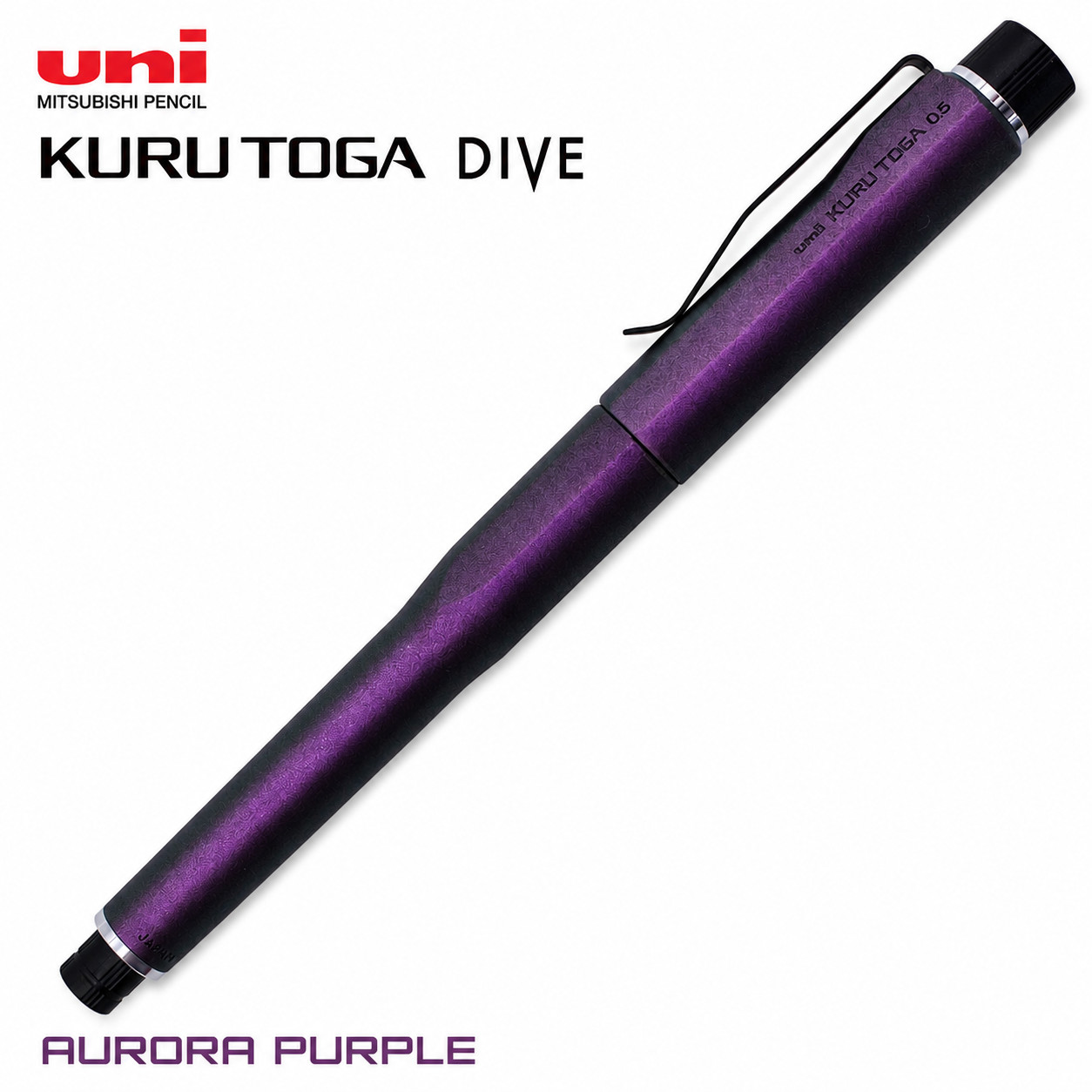 Mitsubishi Kuru Toga Dive Mechanical Pencil 0.5mm Aurora Purple 309534000 Japan