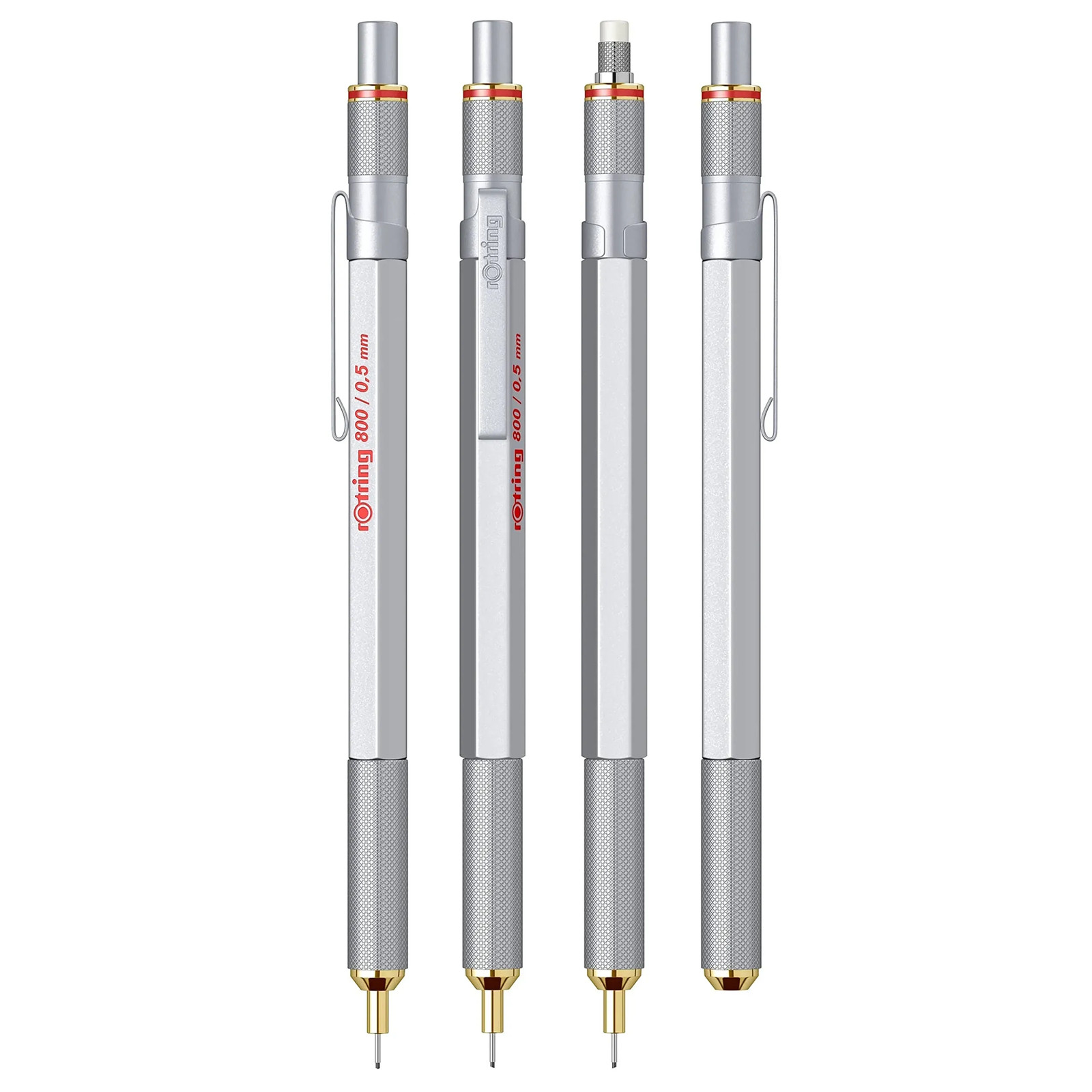 NEW Rotring 800 Series 0.5mm Mechanical Pencil Silver 1904-449 Made in Japan