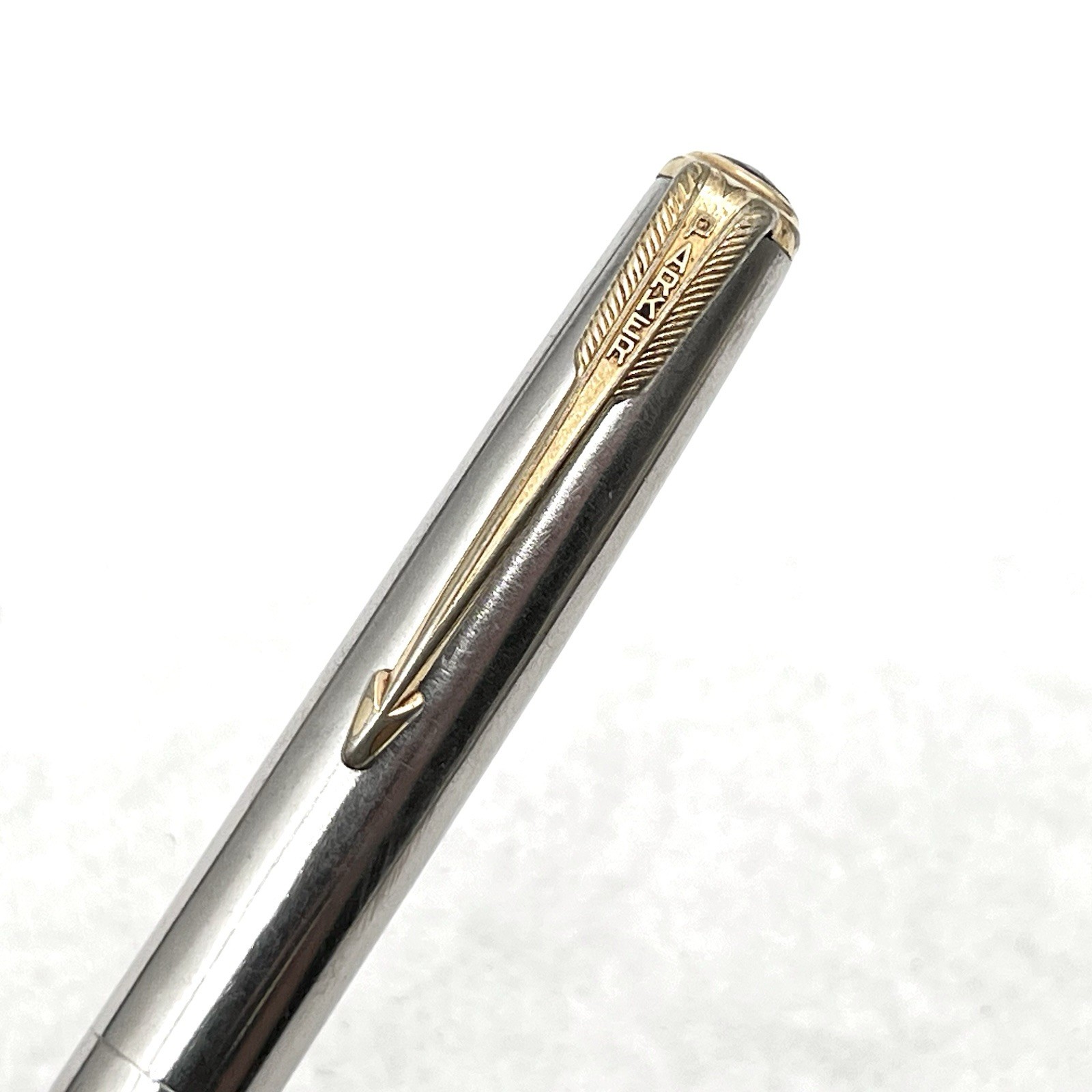 VTG Parker Stainless Steel & Black w/ Gold Trim Twist Mechanical Pencil 5-1/8″