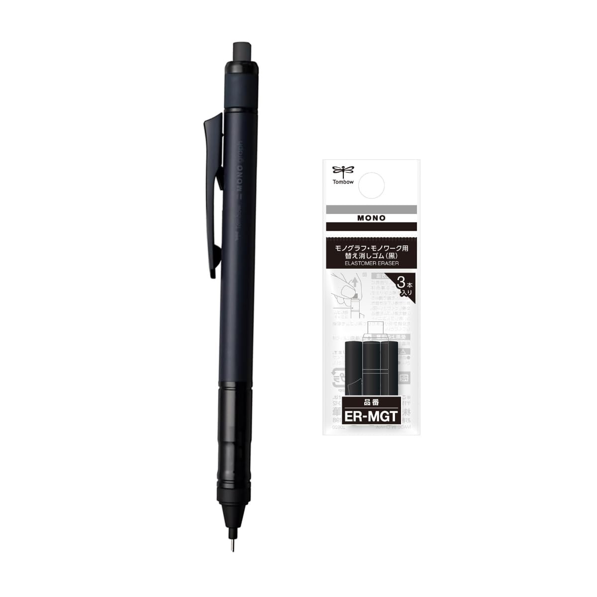 Tombow Mechanical Pencil 0.5mm Replacement Eraser 1 Pack MONO Monograph Tune Dee