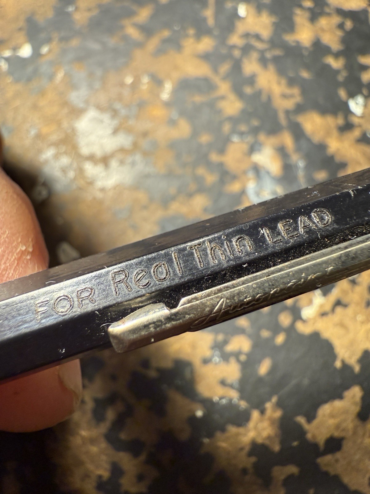 VINTAGE ADVERTISING AUTOPOINT MECHANICAL PENCIL Owens Supply co Real Thin Lead