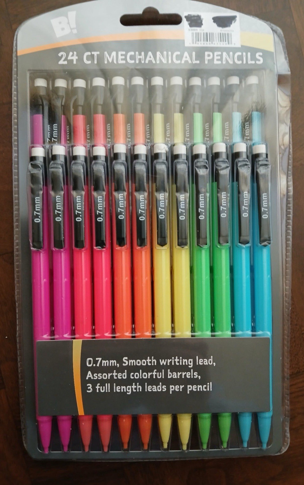 Mechanical Pencils 0.7mm for 24 Count