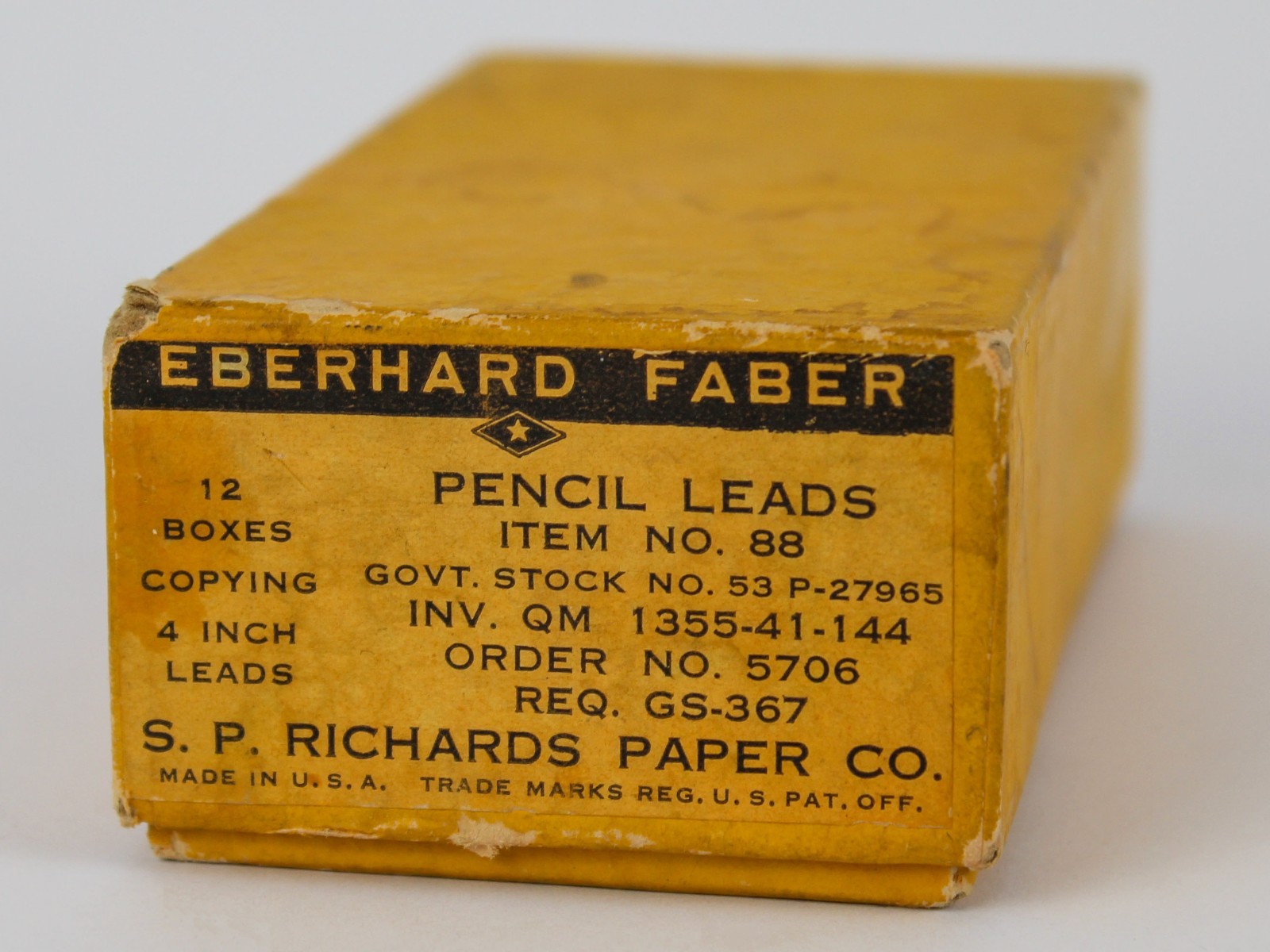 Vintage Eberhard Faber Mongol Long Thin Leads No.4010 12 Boxes USA